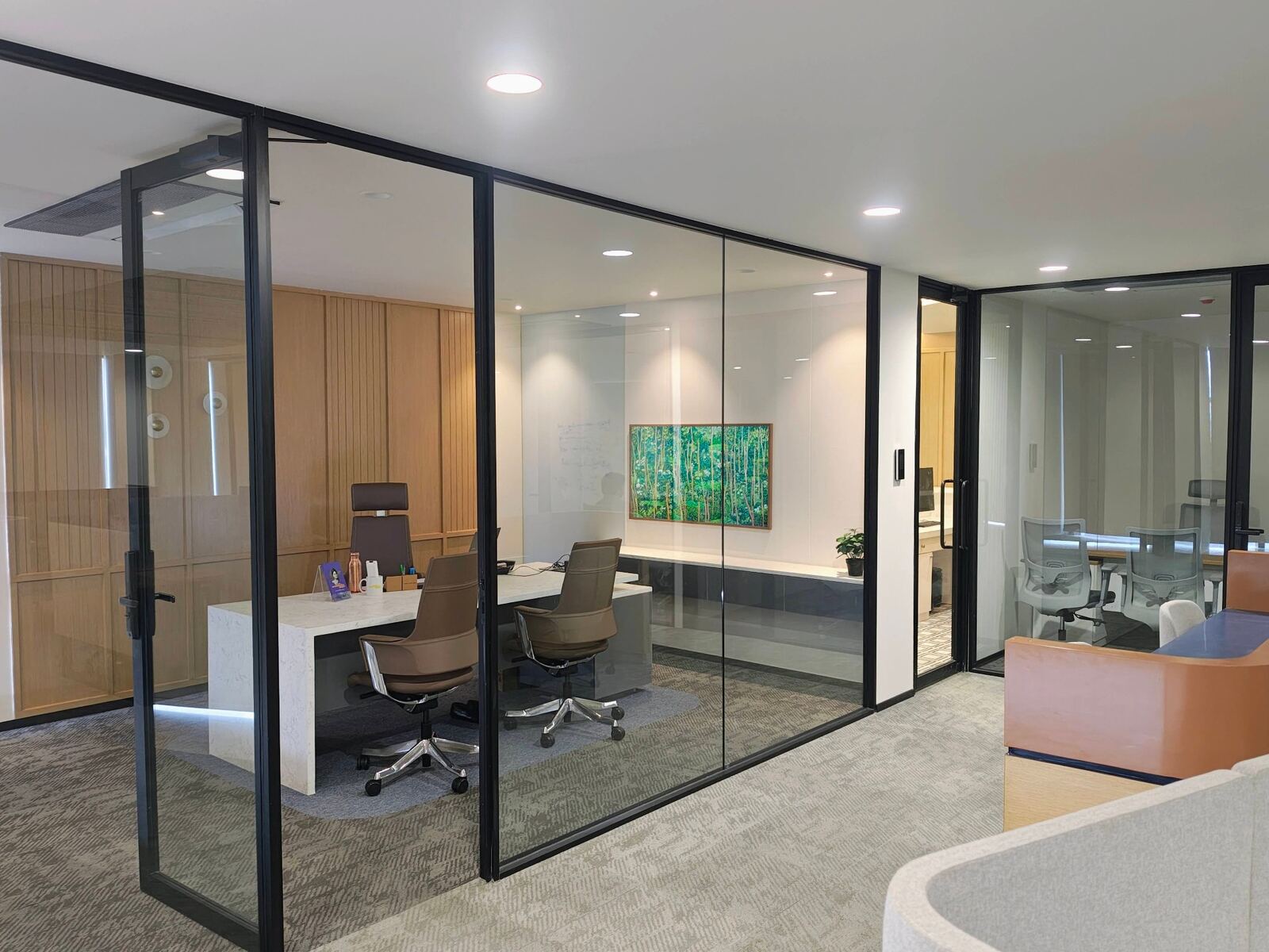 The studio — quiet, considered, ours.